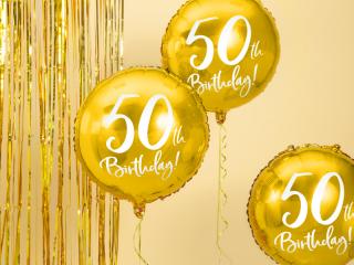 Balon złoty na 50 urodziny