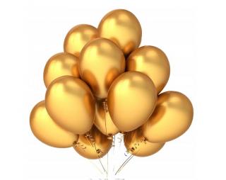 Balony w kolorze GOLD złote  -10 szt.