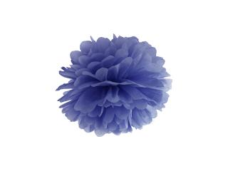 Pompon papierowy, granat - 25 cm - 1 szt