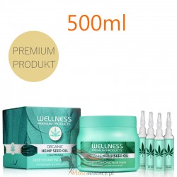 Wellness Premium Products Maska Mocno Nawilżająca 500ml + 4 Ampułki 10ml