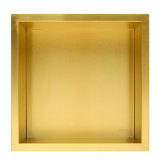 BALNEO Wall - Box ONE Gold/Brass Półka wnękowa z kołnierzem 30x30x10 Złoty OB-BR2