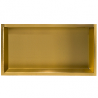 BALNEO Wall - Box ONE Gold/Brass Półka wnękowa z kołnierzem 60x30x10 Złoty OB-BR4