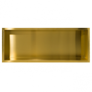 BALNEO Wall – Box ONE Gold/Brass Półka wnękowa z kołnierzem 90x30x10 Złoty OB-BR6