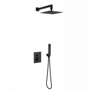 EXCELLENT KERIA BLACK 3F zestaw prysznicowy termostatyczny podtynkowy 3-wyjściowy czarny AREX.SET.2048BL