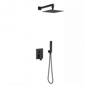 EXCELLENT KERIA BLACK 3F zestaw prysznicowy z deszczownicą podtynkowy AREX.SET.2047BL czarny