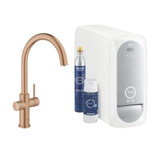 GROHE BLUE HOME zestaw startowy z wylewką w kształcie C BRUSHED WARM SUNSET 31455DL1