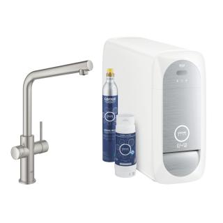 GROHE BLUE HOME zestaw startowy z wylewką w kształcie L STAL NIERDZEWNA 31454DC1