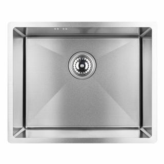 LAVEO MARMARA Zlewozmywak stalowy 1-komorowy 55x44x20cm  INOX SAM 010P