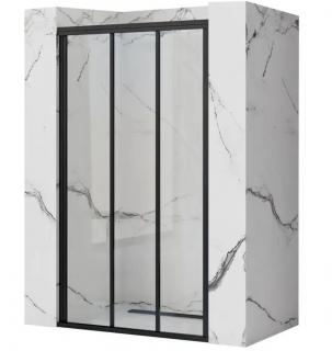 REA ALEX Drzwi prysznicowe przesuwne szkło transparentne 100x190cm, czarny REA-K9639