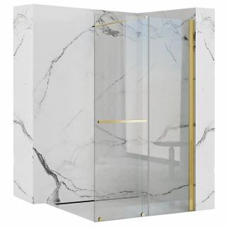 REA CORTIS GOLD 100 drzwi przesuwne typu Walk-in 100x200cm szkło transp/złoty K8484