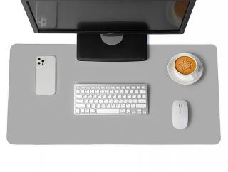 Podkładka mata ochronna na biurko stolik wodooodporna pod mysz klawiature laptopa DUŻA 90x45cm Szara