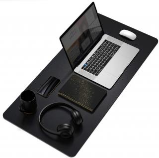 Podkładka mata ochronna wodoodporna na biurko stolik pod mysz klawiature laptopa DUŻA 90x45cm Czarna