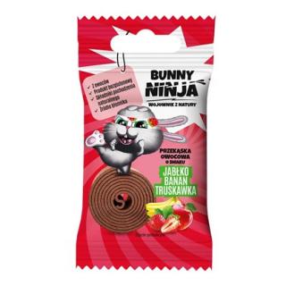 Bunny Ninja przekąska owoc jabłko banan truskawka