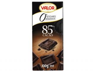 VALOR czekolada ciemna  85% cacao bez cukru, glute