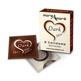 Ciemne prezerwatyw Condom Dark Skin - czekoladowe 3 sztuki