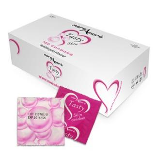 Słodkie prezerwatywy MoreAmore Condom Tasty Skin Bubblegum 100 sztuk