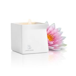 Świeca zapachowa z olejkiem do masażu - różowy kwiat Lotosu - Jimmyjane Pink Lotus