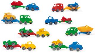 Autko z przyczepką -różne zestawy Wader seria Kid Cars Sport