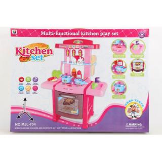Kuchnia stojąca na baterie różowa  (Kitchen Set)