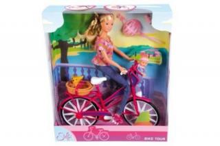 Lalka Steffi z rowerem