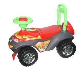 Pojazd dla dzieci z oparciem czerwony, niebieski  Baby mix