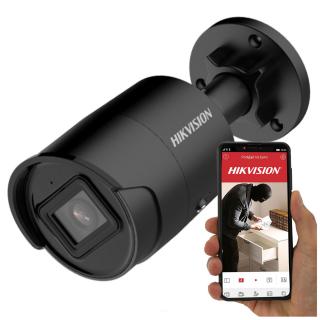 Kamera szerokokątna Hikvision DS-2CD2066G2-IU(2.8mm)(C)(BLACK) 6 Mpx ACUSENSE microSD Mikrofon PoE Obraz 2K, Analityka, Inteligentna detekcja, MicroSD, Mikrofon