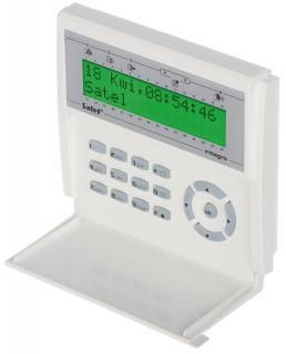 Manipulator do centrali alarmowej LCD SATEL INT-KLCD-GR Alarmy: NAPAD, POŻAR, POMOC