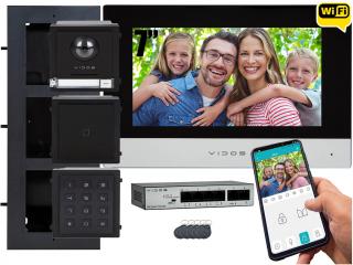 Wideodomofon jednorodzinny IP Vidos ONE M2010 A2000G/D/MF FullHD IPS Szyfrator Czytnik Zbliżeniowy Podtynkowy System POE