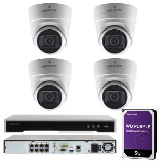 Zestaw 4 kamer IP DS-2CD2H45FWD-IZS Hikvision DarkFighter