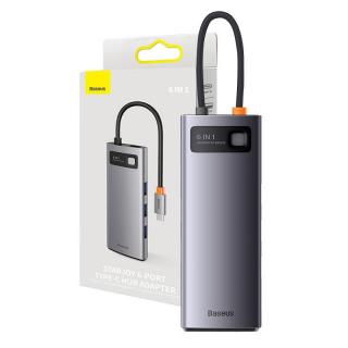 Baseus Hub 6w1 Baseus StarJoy Series, USB-C do HDMI + 3 x USB 3.0 + USB-C PD + RJ45