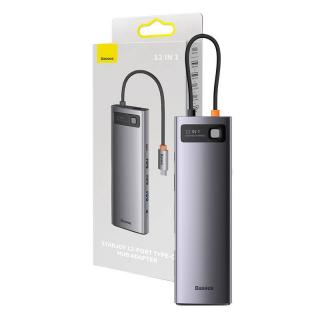 Baseus Hub USB-C 12w1 Baseus Metal Gleam Series (Szary)