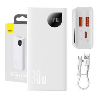 Baseus Powerbank Baseus Adaman2 10000mAh, 2xUSB, USB-C, 30W (biały)