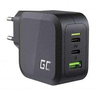 Green Cell Ładowarka Sieciowa Green Cell GC PowerGaN 65W (2x USB-C Power Delivery, 1x USB-A kompatybilne z Quick Charge 3.0)