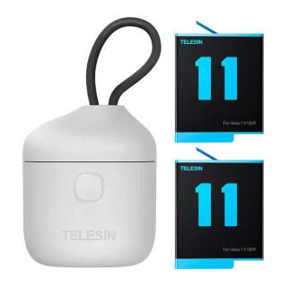 Telesin Wodoodporna ładowarka trójkanałowa Telesin Allin box + 2 akumulatory do GoPro Hero 11 / 10 / 9