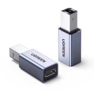 UGREEN Adapter USB-C na USB-B UGREEN US382 do drukarki (szary)