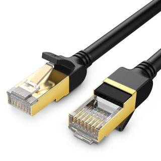 UGREEN Okrągły kabel sieciowy UGREEN NW107 Ethernet RJ45, Cat.7, STP, 10m (czarny)