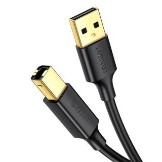 UGREEN UGREEN US135 Kabel USB 2.0 A-B do drukarki, pozłacany, 1m (czarny)