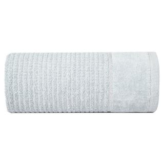 Bawełniany ręcznik z welwetową bordiurą 500gsm2 50x90 srebrny GLORY2