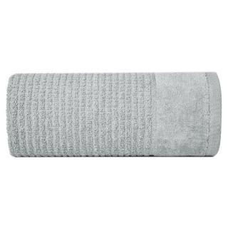 Bawełniany ręcznik z welwetową bordiurą 500gsm2 50x90 stalowy GLORY2