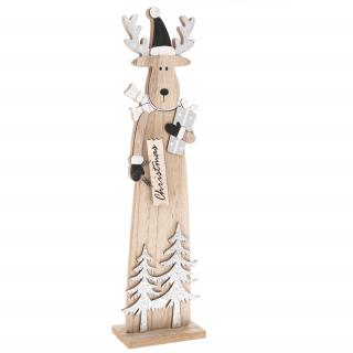 Drewniana figurka świąteczna RENIFER 39cm