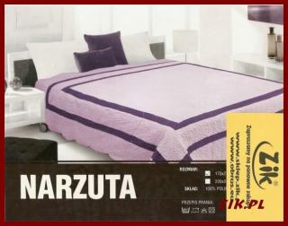 Narzuta pikowana na duże łóżko | 220x240cm, fioletowy