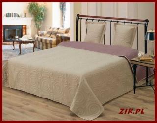 Narzuta pikowana na podwójne łóżko | 220x240cm, beżowy