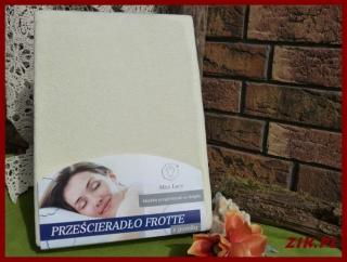 Prześcieradło frotte 160x200 krem PRODUKT POLSKI