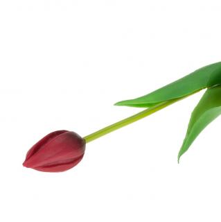 Silikonowy tulipan czerwony pąk