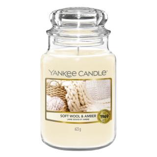 Świeca zapachowa Soft Wool  Amber YANKEE CANDLE