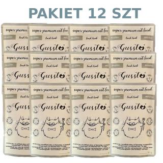 Gussto Cat Jagnięcina 12x85g monobiałkowa mokra karma dla kota pakiet