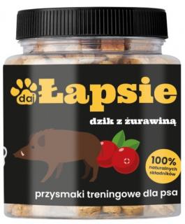 Łapsie Dzik z Żurawiną 300g 100% naturalne przysmaki