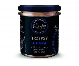 TRZYPSY SUPERFOOD z jeleniem 300g 75% mięsa mokra karma dla psa