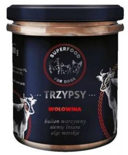 TRZYPSY SUPERFOOD z wołowiną karma pełnoporcjowa dla psów 300g