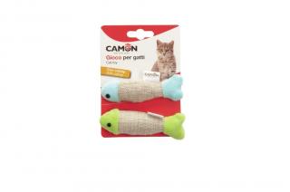 Zabawka dla kota z kocimiętką camon toy kolorowe rybki 2 szt